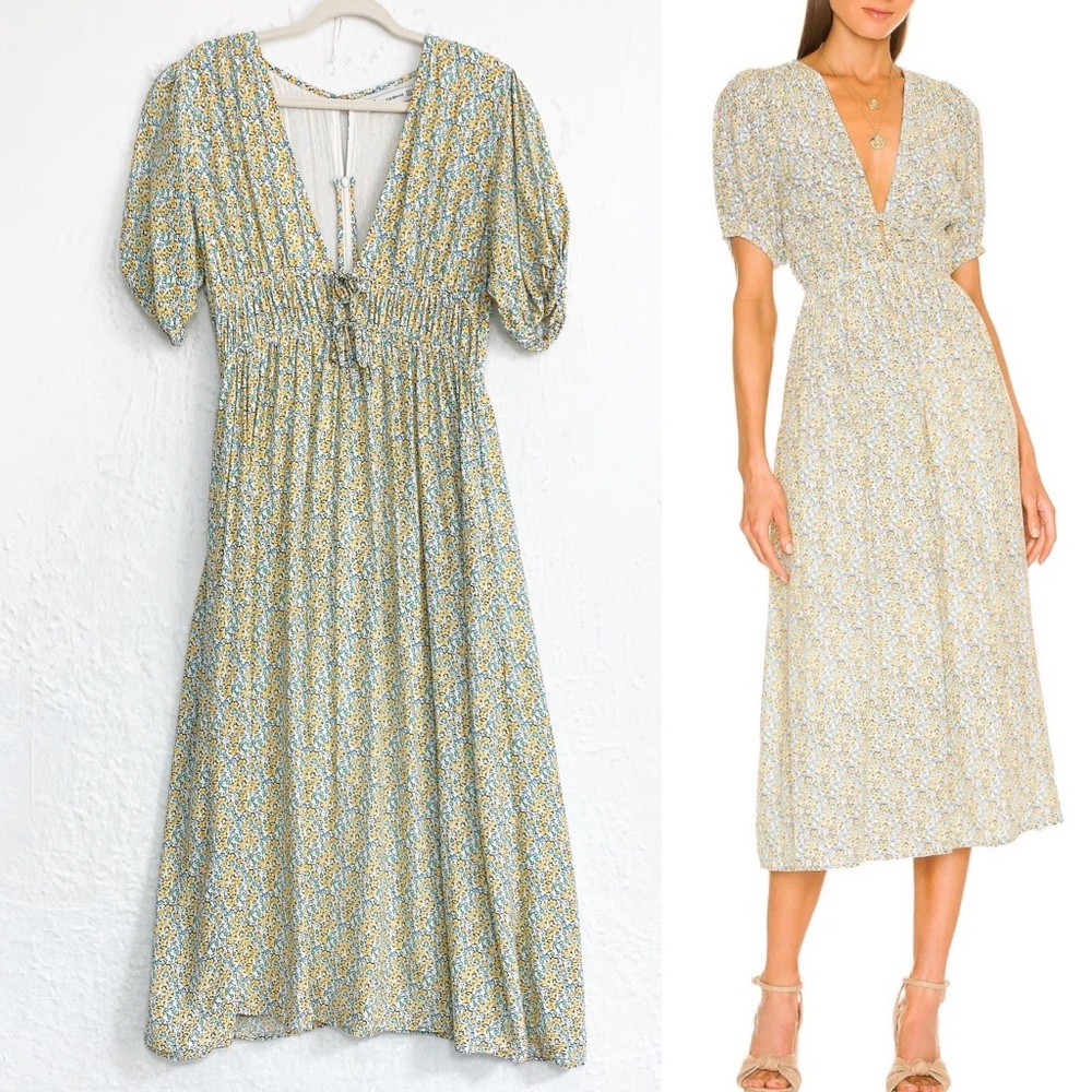 Faithful The Brand Patrinico Midi Ditsy Floral Midi Dress Sz 6